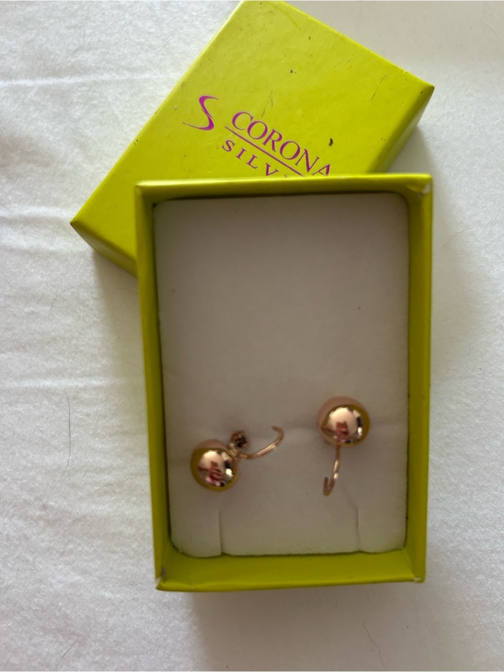 Rose Gold Ball Drop Earrings